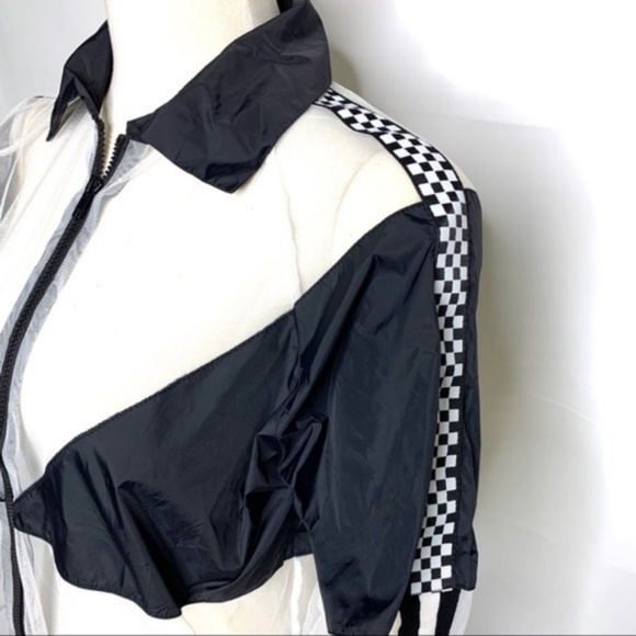 Mesh Windbreaker with Racing Stripe - Picture 4 of 7